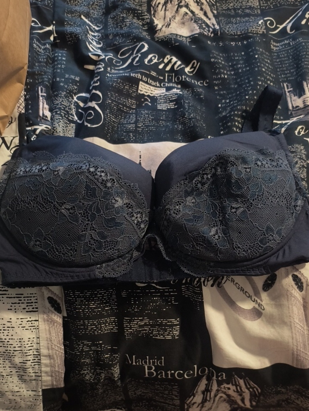 CHNGE Navy Lace Bra
